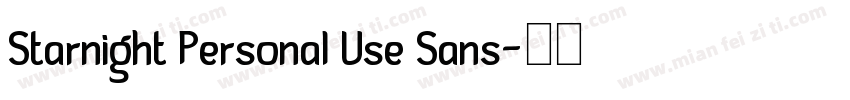 Starnight Personal Use Sans字体转换